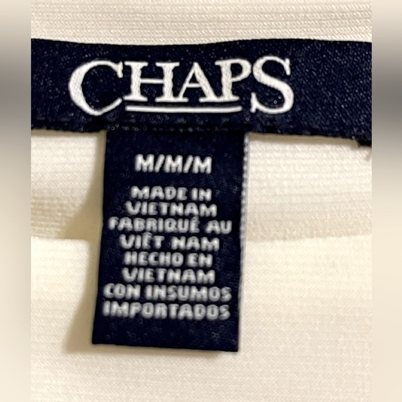 Chaps Midi  Bodycon Black And White Dress Woman's Size Medium - Picture 7 of 11